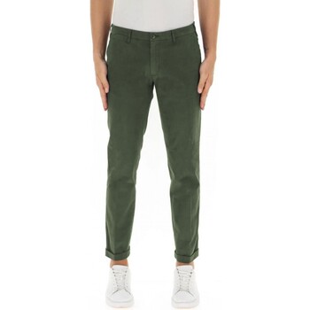Abbigliamento Uomo Jeans 40weft Pantalone Chino Lenny Verde Militare Verde