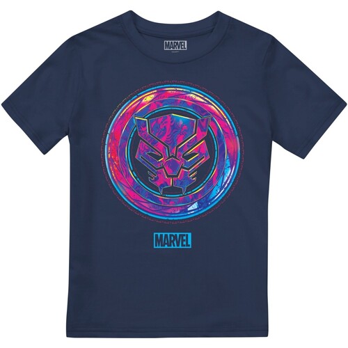 Abbigliamento Unisex bambino T-shirt maniche corte Black Panther Cyber Panther Blu