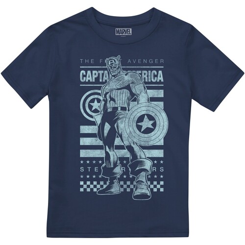 Abbigliamento Unisex bambino T-shirt maniche corte Captain America TV2523 Blu