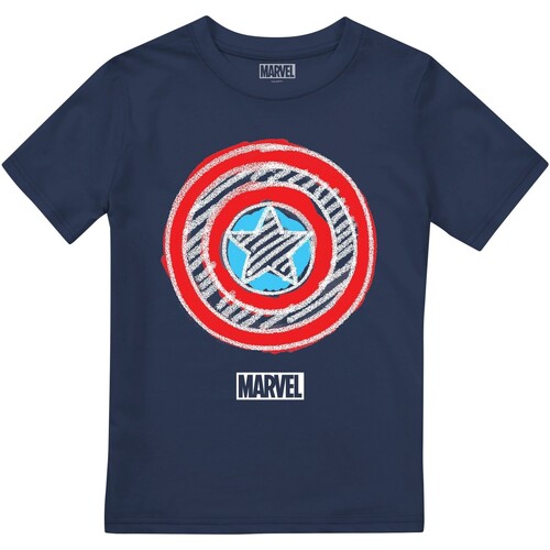 Abbigliamento Unisex bambino T-shirt maniche corte Captain America Shield Blu