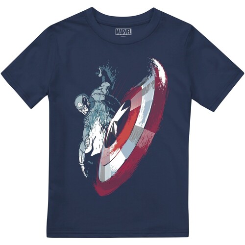 Abbigliamento Unisex bambino T-shirt maniche corte Captain America TV2536 Blu
