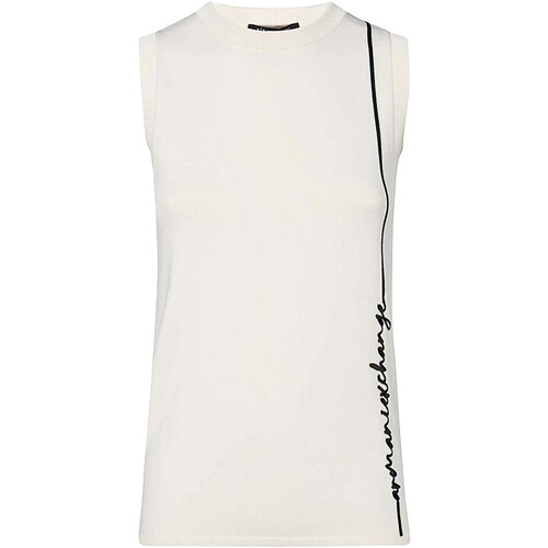 Abbigliamento Donna Top / T-shirt senza maniche EAX Knit Top Bianco