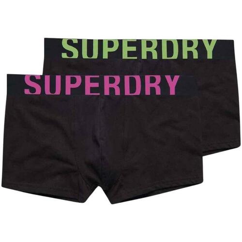 Abbigliamento Uomo Camicie maniche lunghe Superdry  Nero