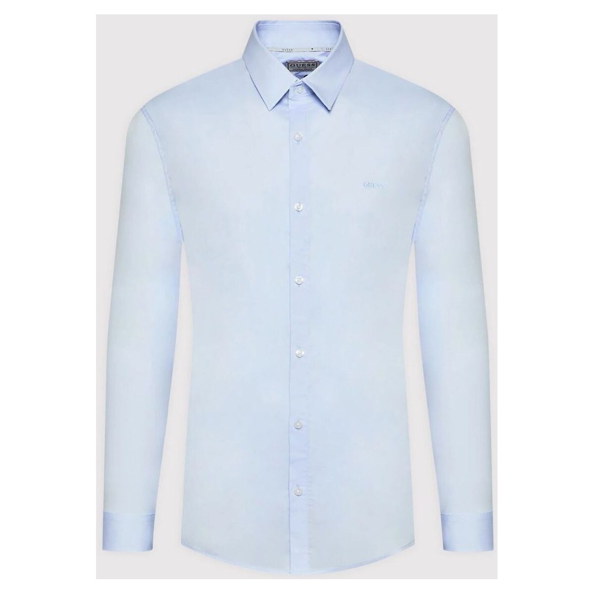 Abbigliamento Uomo Camicie maniche lunghe Guess M1YH20 W7ZK1-G7S1 AIRWAY BLUE Blu