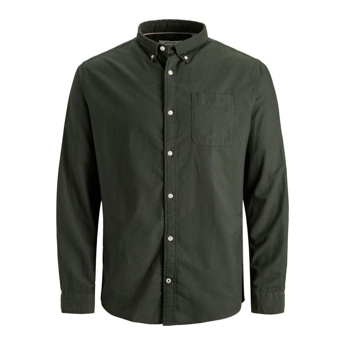 Abbigliamento Uomo Camicie maniche lunghe Jack & Jones 12190444 JJEXFORD-FOREST NIGHT Verde