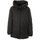 Abbigliamento Donna Piumini Add Piumino donna nero con cappuccio maxi e zip Nero
