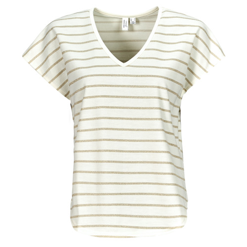 Abbigliamento Donna T-shirt maniche corte Vero Moda VMIBI Ecru / Oro