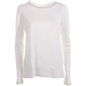 Abbigliamento Donna T-shirt & Polo Eleventy Maglia a maniche lunghe bianca con lurex Bianco