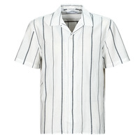 Abbigliamento Uomo Camicie maniche corte Selected SLHRELAXNEW-LINEN Blu / Bianco