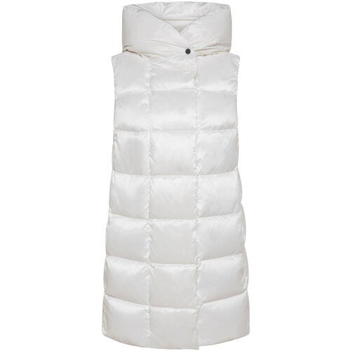 Abbigliamento Donna Gilet / Cardigan Peuterey Gilet lungo trapuntato bianco Bianco