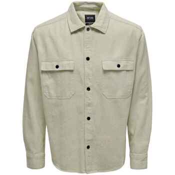 Only & Sons  ONSTEAM RLX FABRIC MIX LS SHIRT NOOS Beige