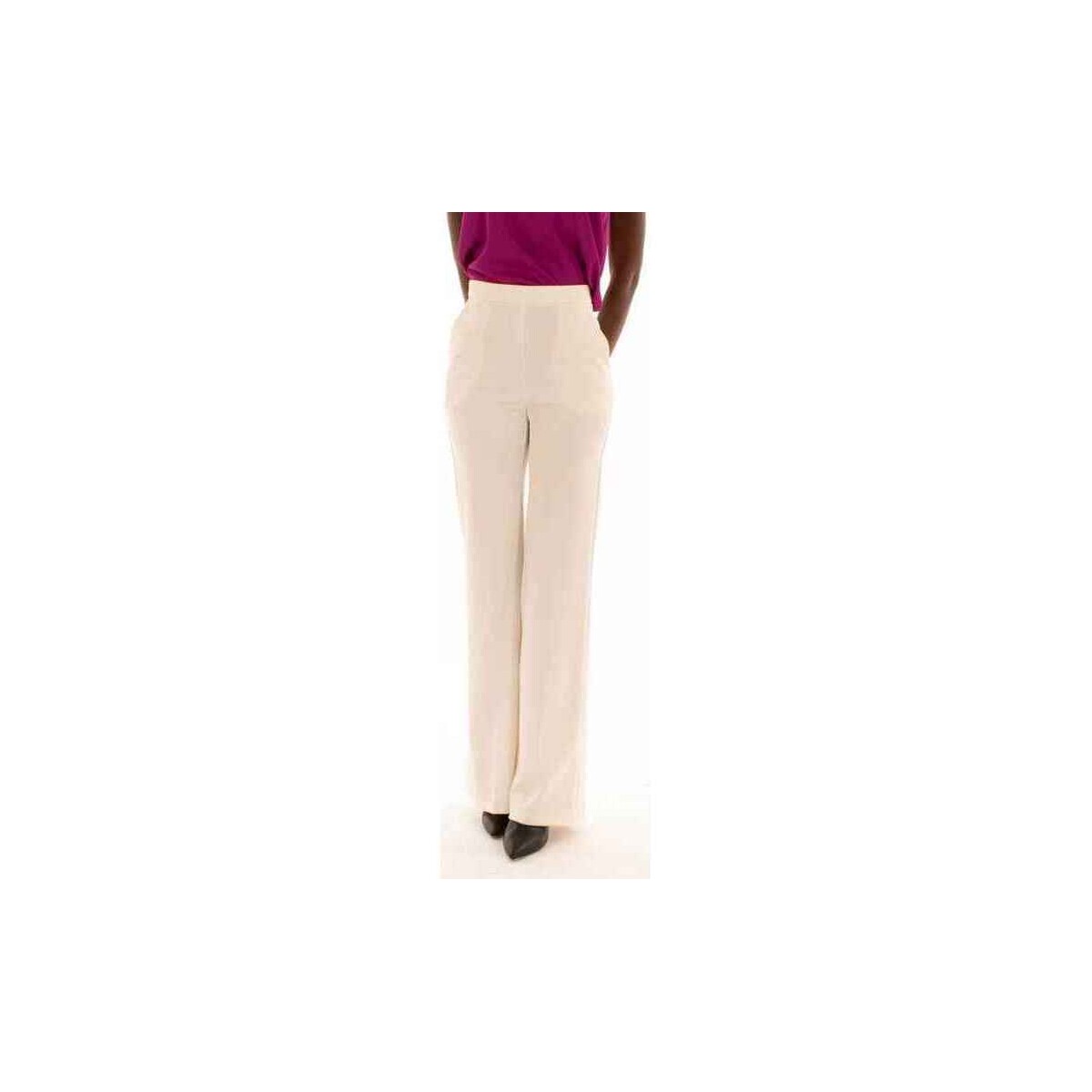 Abbigliamento Donna Pantaloni Imperial PANTALONE A ZAMPA Bianco