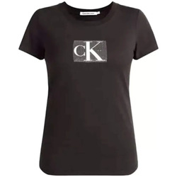 Abbigliamento Donna T-shirt maniche corte Calvin Klein Jeans Monogramme Nero