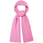 W Chunky Rib Knit Scarf Neon Pink