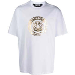 Abbigliamento Uomo T-shirt & Polo Roberto Cavalli T-Shirt e Polo Uomo  75OAHT01 CJ500 G03 Bianco Bianco