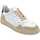Scarpe Uomo Sneakers basse Malu Shoes Snearkers uomo bianca in vera pelle con inserti di camoscio bei Bianco
