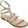 Scarpe Donna Sandali Malu Shoes Sandalo basso donna beige ragnetto con chiusura clip alla schia Beige