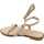 Scarpe Donna Sandali Malu Shoes Sandalo basso donna beige ragnetto con chiusura clip alla schia Beige