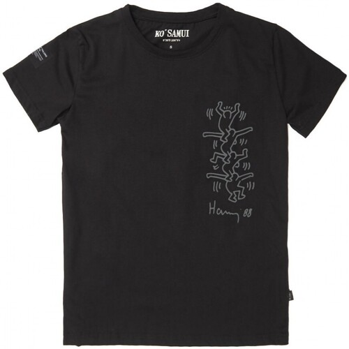 Abbigliamento Uomo T-shirt & Polo Ko Samui Tailors T-Shirt Reflector Regular Fit Bianco Nero Nero