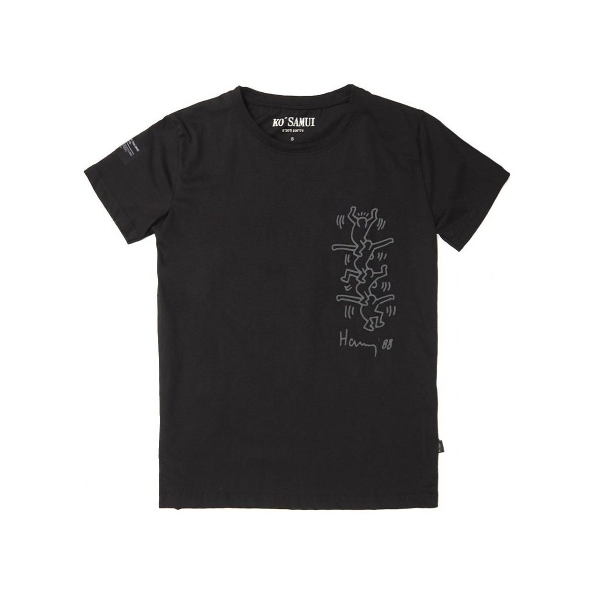 Abbigliamento Uomo T-shirt & Polo Ko Samui Tailors T-Shirt Reflector Regular Fit Bianco Nero Nero