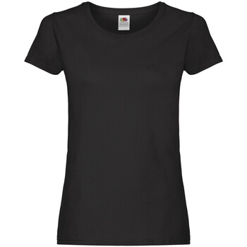 Abbigliamento Donna T-shirts a maniche lunghe Fruit Of The Loom 61420 Nero