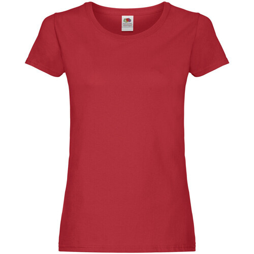 Abbigliamento Donna T-shirts a maniche lunghe Fruit Of The Loom 61420 Rosso