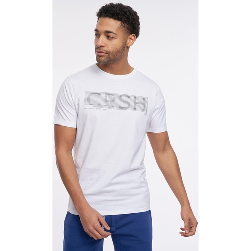 Abbigliamento Uomo T-shirts a maniche lunghe Crosshatch Goldsbury Bianco