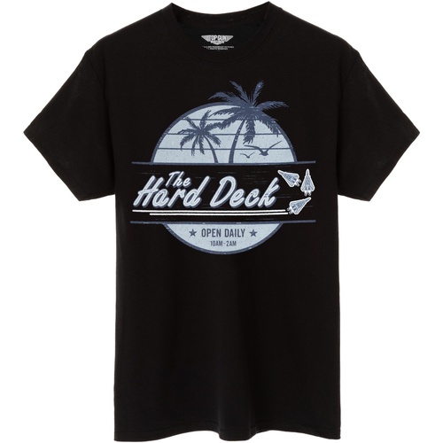 Abbigliamento Uomo T-shirts a maniche lunghe Top Gun: Maverick The Hard Deck Nero