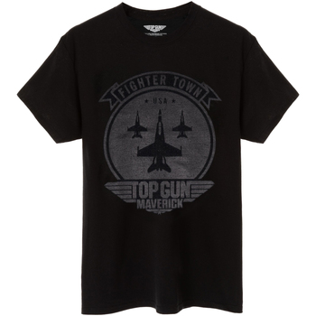 Abbigliamento Uomo T-shirts a maniche lunghe Top Gun: Maverick Fighter Town Nero