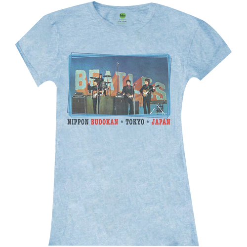 Abbigliamento Donna T-shirts a maniche lunghe The Beatles Nippon Budokan Blu