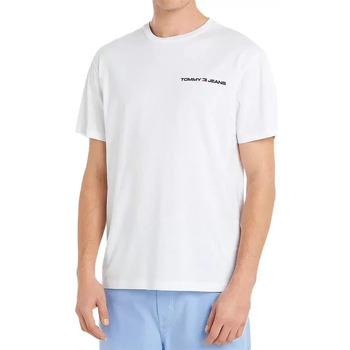 Abbigliamento Uomo T-shirt maniche corte Tommy Jeans Flag Bianco