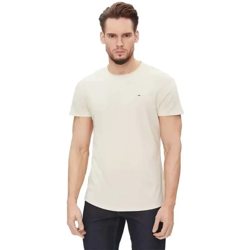 Abbigliamento Uomo T-shirt maniche corte Tommy Jeans Flag Jasper Beige