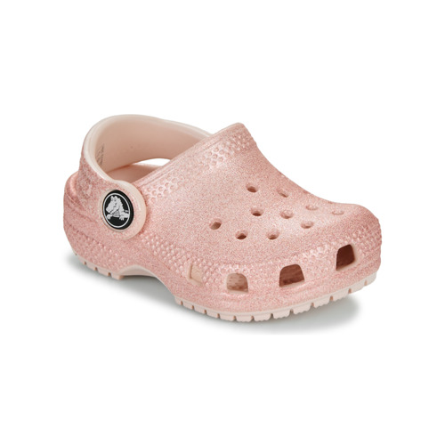 Scarpe Bambina Zoccoli Crocs Classic Glitter Clog T Rosa / Glitter