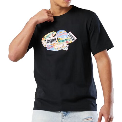 Abbigliamento Uomo T-shirt & Polo Converse 10023786-A05 Nero
