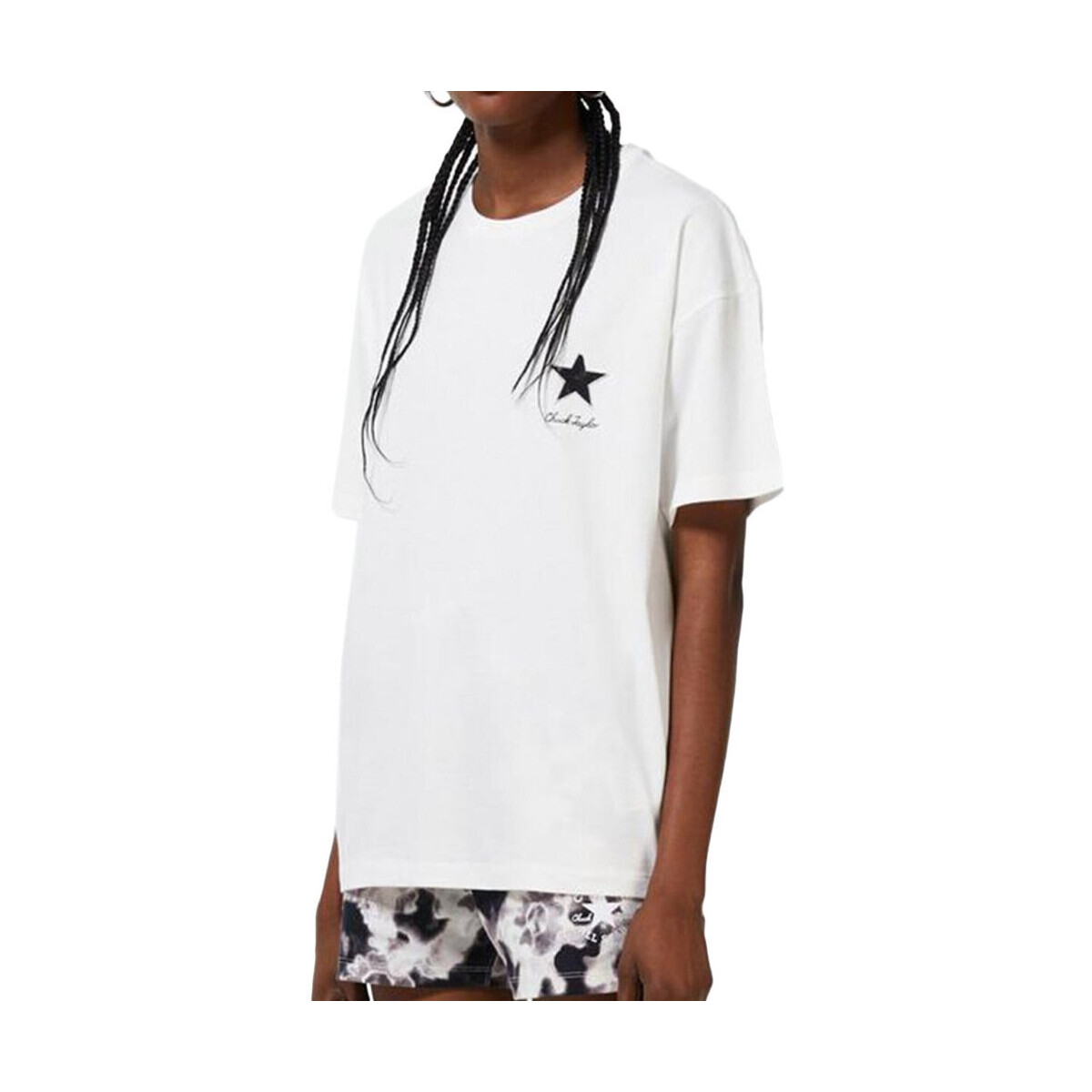 Abbigliamento Donna T-shirt & Polo Converse 10023207-A01 Bianco
