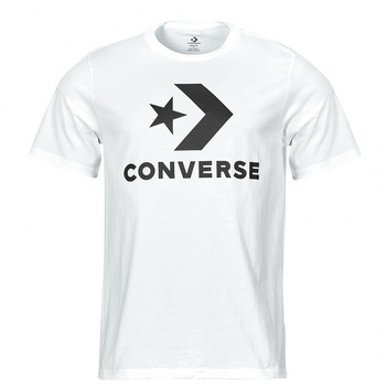 Abbigliamento T-shirt maniche corte Converse STAR CHEVRON TEE WHITE Bianco
