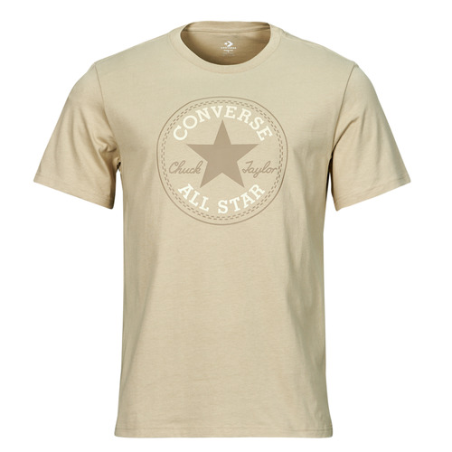 Abbigliamento T-shirt maniche corte Converse CHUCK PATCH TEE BEACH STONE / WHITE Beige