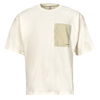 Abbigliamento Uomo T-shirt maniche corte Converse WORDMARK OVERSIZED KNIT TOP TEE EGRET Marrone