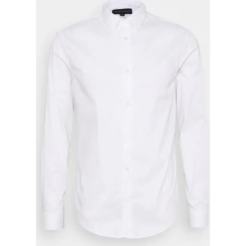 Abbigliamento Uomo Camicie maniche lunghe Emporio Armani  Bianco