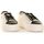 Scarpe Donna Sneakers Santoni Sneaker in pelliccia con logo a contrasto Bianco