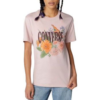 Abbigliamento Donna T-shirt & Polo Converse 10023730-A03 Rosa