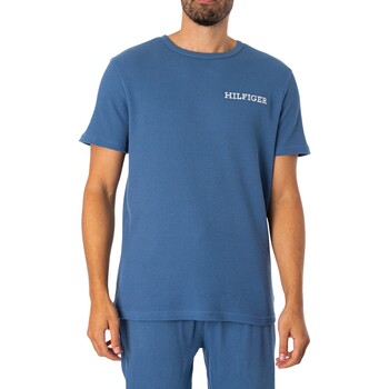 Abbigliamento Uomo Pigiami / camicie da notte Tommy Hilfiger T-shirt con marchio Lounge sul petto Blu