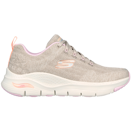Scarpe Donna Sneakers Skechers ARCH FIT COMFY WAVE Beige