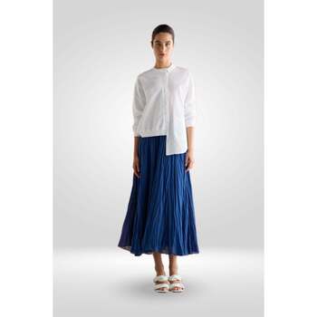 Abbigliamento Donna Felpe European Culture Felpa Camicia in Cotone Tinto Capo 45N0 2261 Bianco