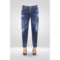 Abbigliamento Donna Pantaloni European Culture Pantaloni Jeans 5 Tasche Boy Carrot 062A 4174 Blu