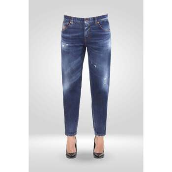 Abbigliamento Donna Pantaloni European Culture Pantaloni Jeans 5 Tasche Boy Carrot 062A 4174 Blu