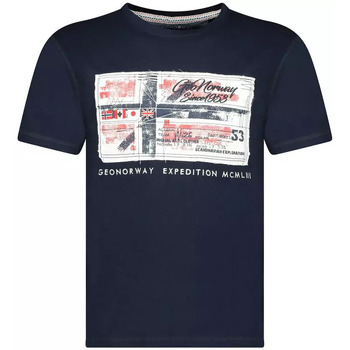 Abbigliamento Uomo T-shirt maniche corte Geographical Norway T-shirt JINAME Geo Norway Blu