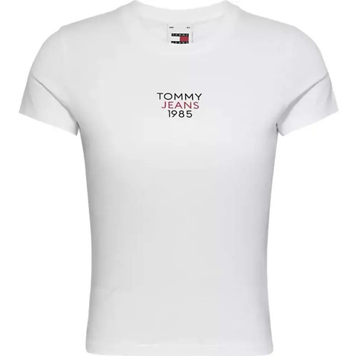 Abbigliamento Donna T-shirt maniche corte Tommy Jeans Slim Essential Bianco