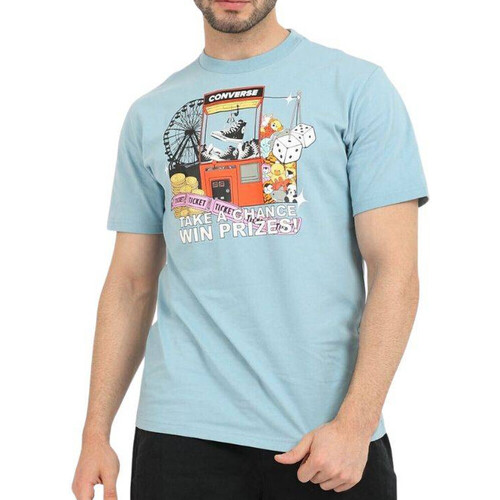 Abbigliamento Uomo T-shirt & Polo Converse 10023457-A03 Blu