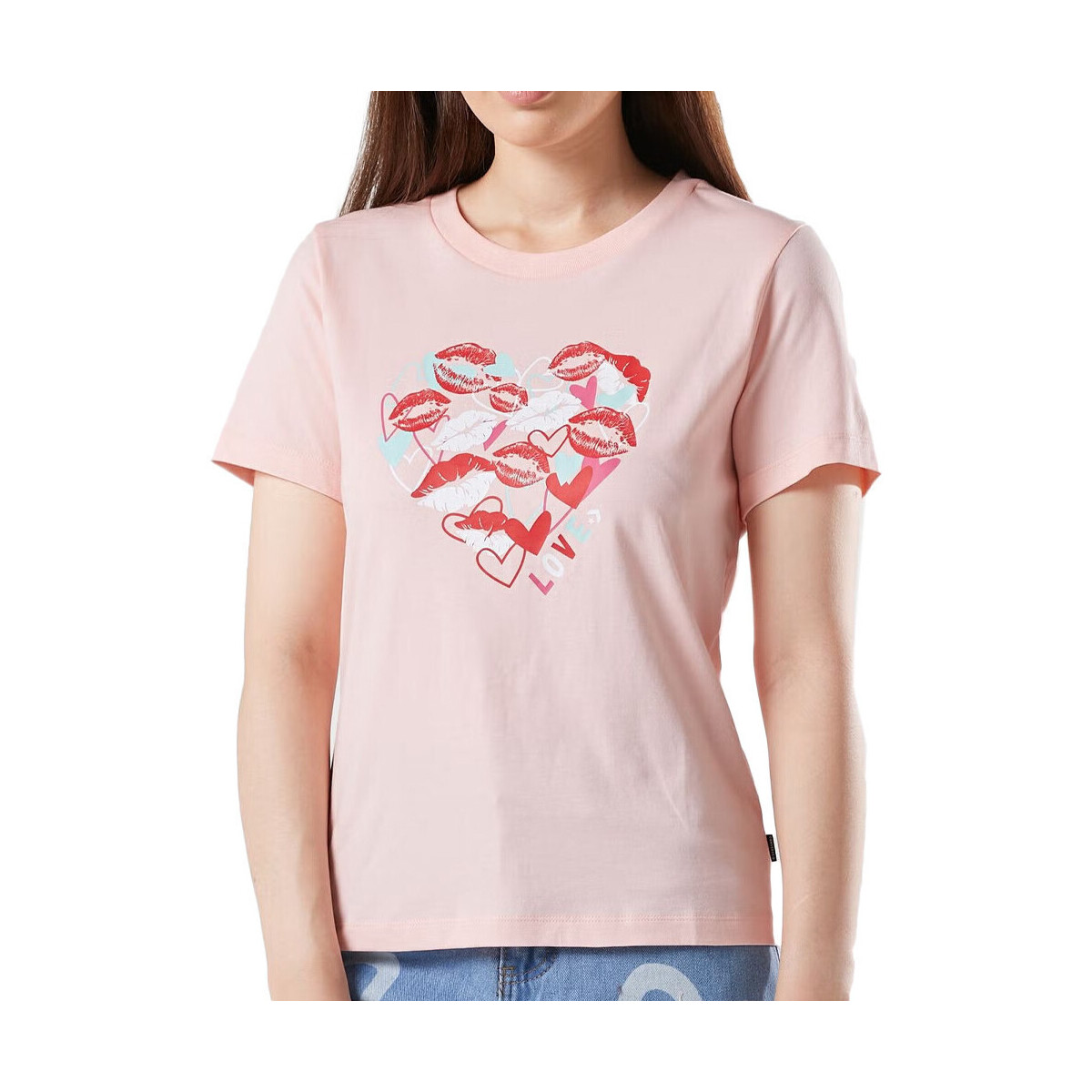 Abbigliamento Donna T-shirt & Polo Converse 10024254-A03 Rosa